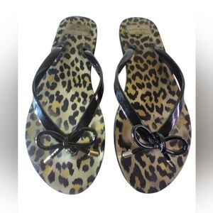 Kate Spade thong animal print sandals